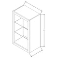 Fabuwood Allure Galaxy Dark Aqua 18" W X 30" H X 12" D Wall No Door Cabinet