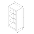 Fabuwood Allure Galaxy Mocha 18" W X 36" H X 12" D Wall No Door Cabinet