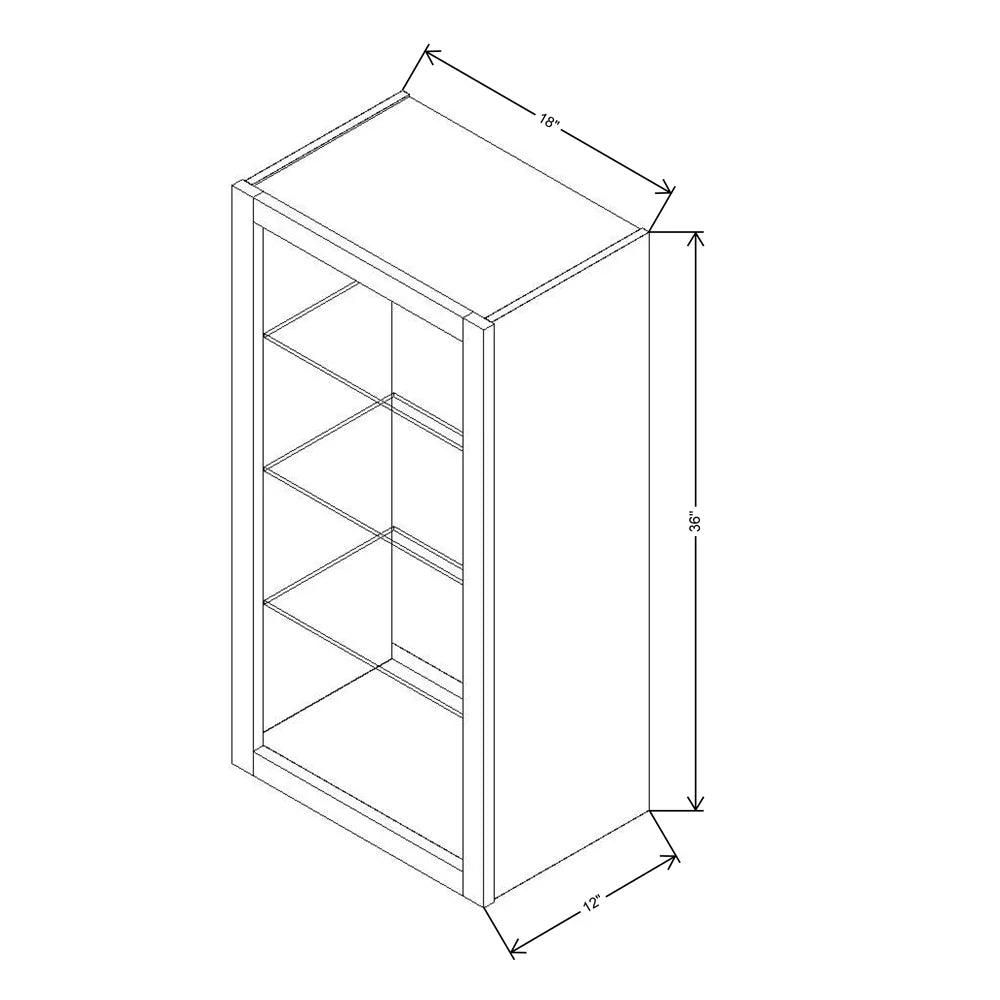 Fabuwood Allure Galaxy Elderberry 18" W X 36" H X 12" D Wall No Door Cabinet