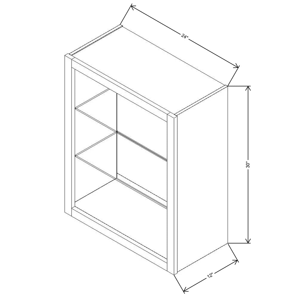 Fabuwood Allure Luna Desert Oak 24" W X 30" H X 12" D Wall No Door Cabinet