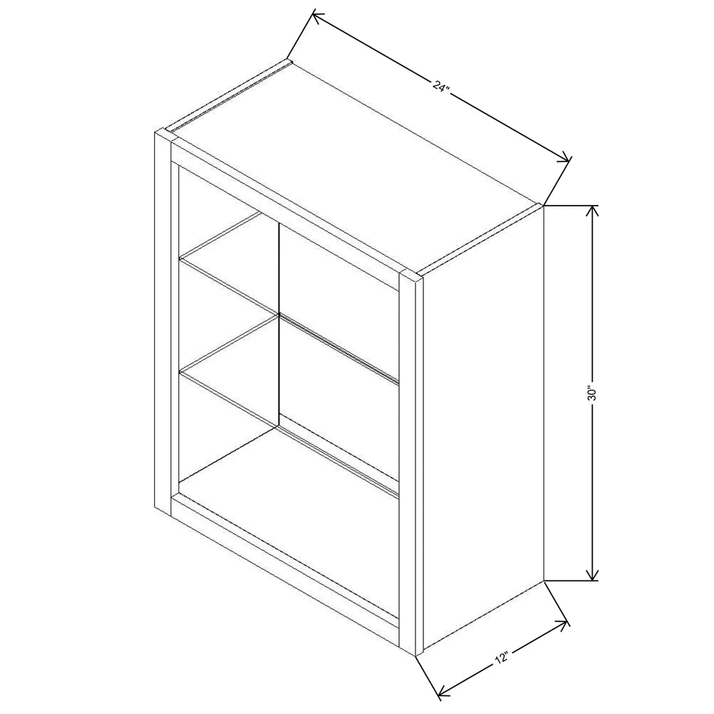 Fabuwood Allure Luna Indigo 24" W X 30" H X 12" D Wall No Door Cabinet