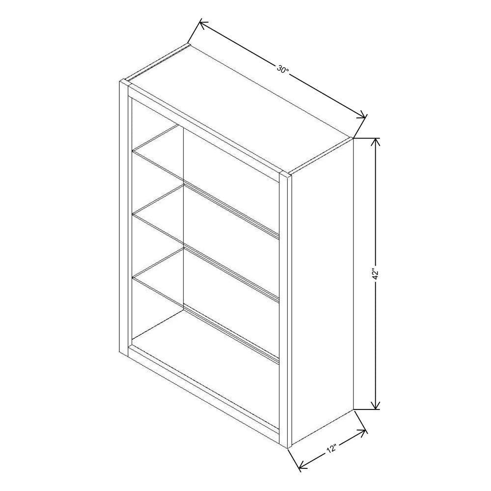 Fabuwood Allure Galaxy Dove 30" W X 42" H X 12" D Wall No Door Cabinet
