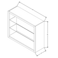 Fabuwood Allure Galaxy Mocha 36" W X 30" H X 12" D Wall No Door Cabinet