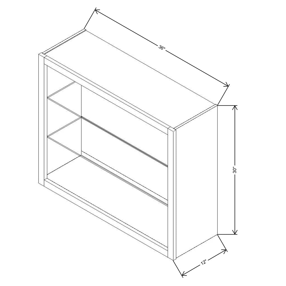 Fabuwood Allure Galaxy Dove 36" W X 30" H X 12" D Wall No Door Cabinet