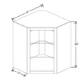 Fabuwood Allure Galaxy Natural Oak 24" W X 30" H X 12" D Wall Corner No Door Cabinet