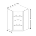 Fabuwood Allure Galaxy Claystone 24" W X 36" H X 12" D Wall Corner No Door Cabinet