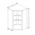 Fabuwood Allure Galaxy Claystone 24" W X 39" H X 12" D Wall Corner No Door Cabinet