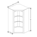 Fabuwood Allure Galaxy Claystone 24" W X 42" H X 12" D Wall Corner No Door Cabinet