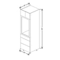 Fabuwood Illume Tuscany Blanco 24" W x 84" H Single Oven Cabinet w/ 3 Drawers on the Bottom