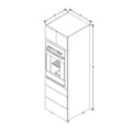 Fabuwood Illume Catalina Ida 1 24" W X 84" H X 24" D Single Oven W/3 Drawers Cabinet