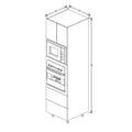 Fabuwood Illume Catalina Bianco Gloss 24" W X 90" H X 24" D Combo Oven W/2 Drawers Cabinet