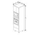Fabuwood Illume Tuscany Muratti 4 24" W x 93" H x 24" D Combo Oven W/2 Drawers Cabinet
