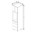 Fabuwood Illume Tuscany Como Ash 2 24" W X 93" H Single Oven Cabinet W/ 3 Drawers on the Bottom