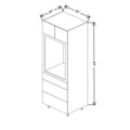 Fabuwood Illume Catalina Blanco Gloss 30" W x 84" H Single Oven Cabinet w/ 3 Drawers on the Bottom
