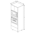 Fabuwood Illume Catalina Woodline 1 30" W X 90" H X 24" D Combo Oven W/2 Drawers Cabinet