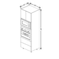 Fabuwood Illume Catalina Como Ash 2 30" W x 93" H x 24" D Combo Oven W/2 Drawers Cabinet