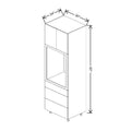 Fabuwood Illume Tuscany Ida 1 30" W X 93" H Single Oven Cabinet W/ 3 Drawers on the Bottom