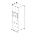 Fabuwood Illume Catalina Blanco 30" W x 96" H Combo Oven Cabinet w/ 2 Drawers on Bottom