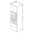 Fabuwood Illume Catalina Cashmere Gloss 30" W X 96" H X 24" D Combo Oven W/2 Drawers Cabinet