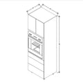 Fabuwood Illume Catalina Black 30" W X 96" H X 24" D Single Oven W/3 Drawers Cabinet