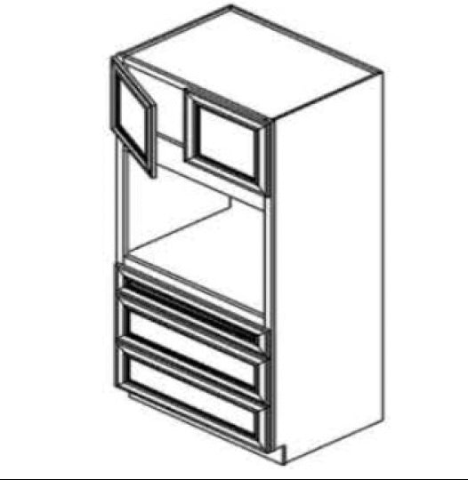 OC31.584 - Assembled Ebony Shaker - OVEN CABINET - 31 1/2" x 84" x 24"