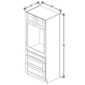 Fabuwood Allure Luna Natural Oak 33" W X 84" H X 24" D Single Oven Tall Cabinet