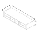 CNC Concord Elegant Smoky Grey 36" W Organizer Cubby