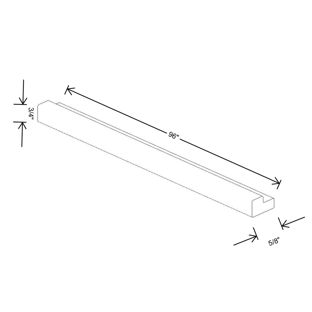 Fabuwood Allure Fusion Dove 96" W X 5/8" H X 7/8" D Outside Cornere Molding