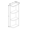 Fabuwood Allure Galaxy Claystone 06" W X 36" H X 12" D Wall Open End Cabinet