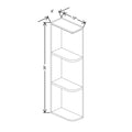 Fabuwood Allure Galaxy Natural Oak 06" W X 39" H X 12" D Wall Open Left End Cabinet
