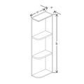 Fabuwood Allure Galaxy Elderberry 06" W X 39" H X 12" D Wall Open Left End Cabinet
