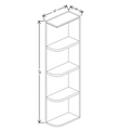 Fabuwood Allure Galaxy Mocha 06" W X 42" H X 12" D Wall Open End Cabinet
