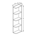Fabuwood Allure Luna Natural Oak 06" W X 42" H X 12" D Right Wall Open End Cabinet