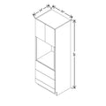 CNC Concord Elegant Dove 30" W X 90" H Single Oven Cabinet