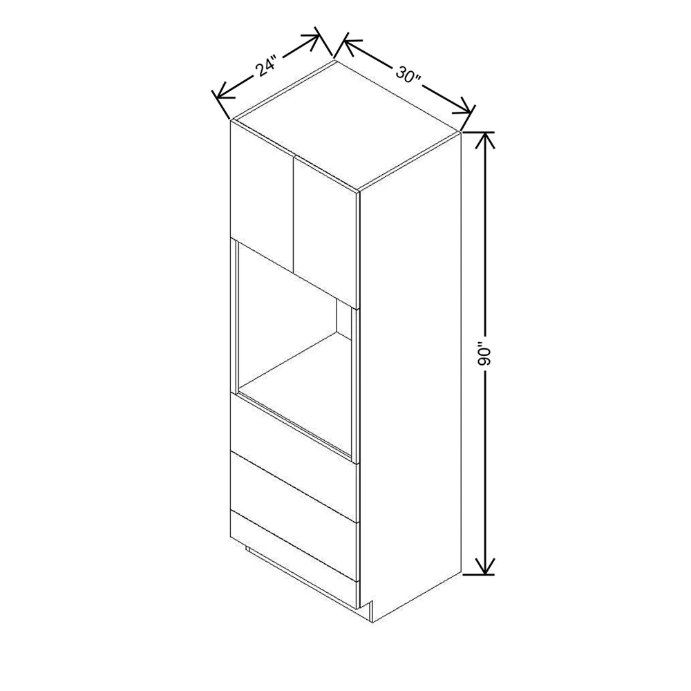 CNC Classic Broadway Silk 30" W X 90" H Oven Cabinet