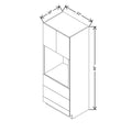 CNC Concord Richmond Stone 33" W X 90" H Single Oven Cabinet