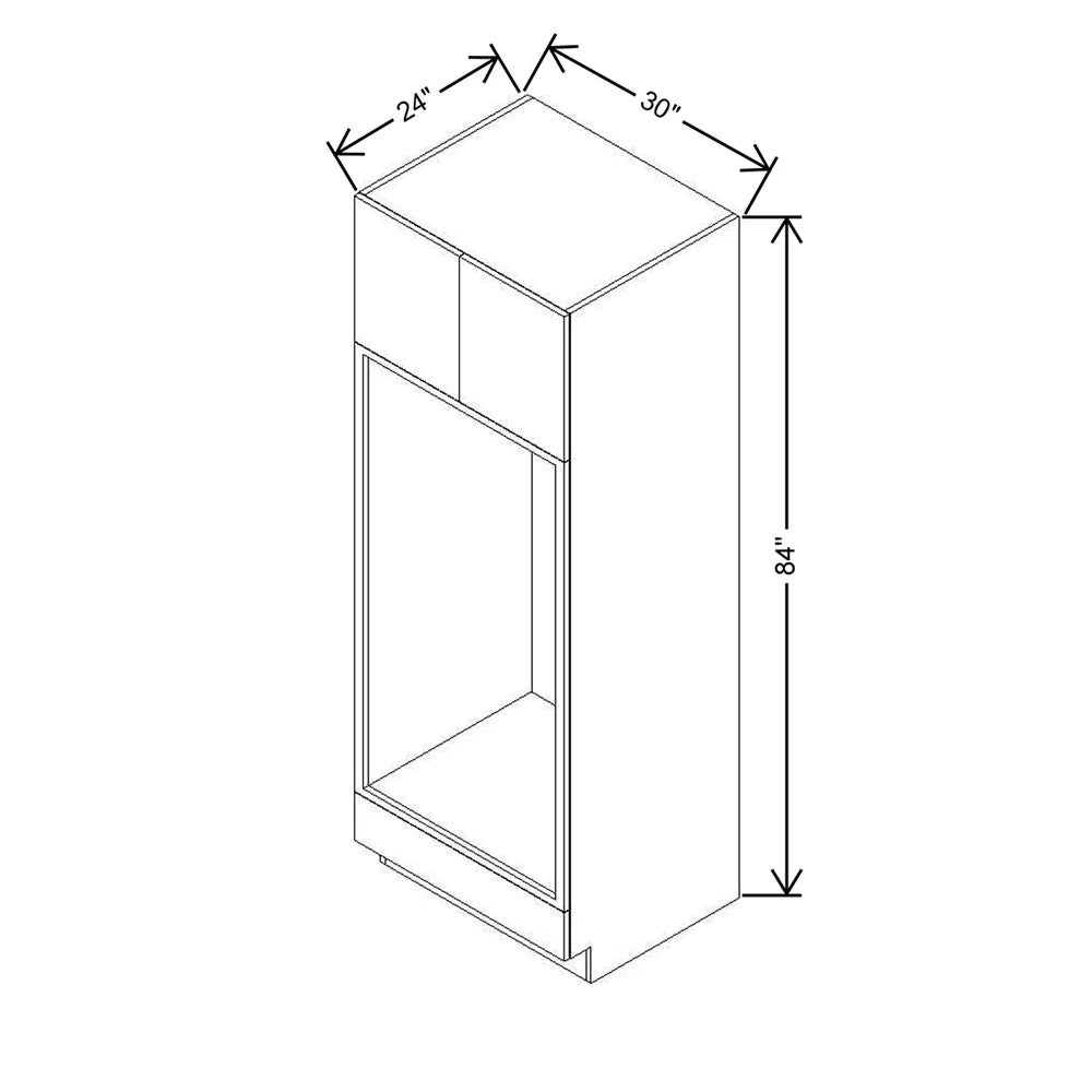 CNC Luxor Espresso 30" W X 84" H Double Oven Cabinet