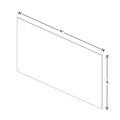 Fabuwood Allure Galaxy Mocha 48" W X 96" H X 1/4" D MDF Back Panel
