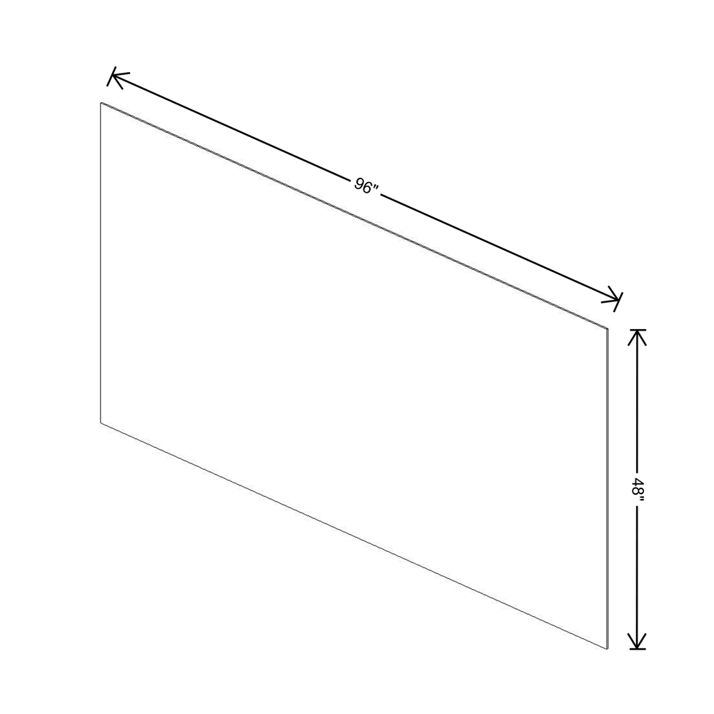 Fabuwood Allure Galaxy Mocha 48" W X 96" H X 1/4" D MDF Back Panel