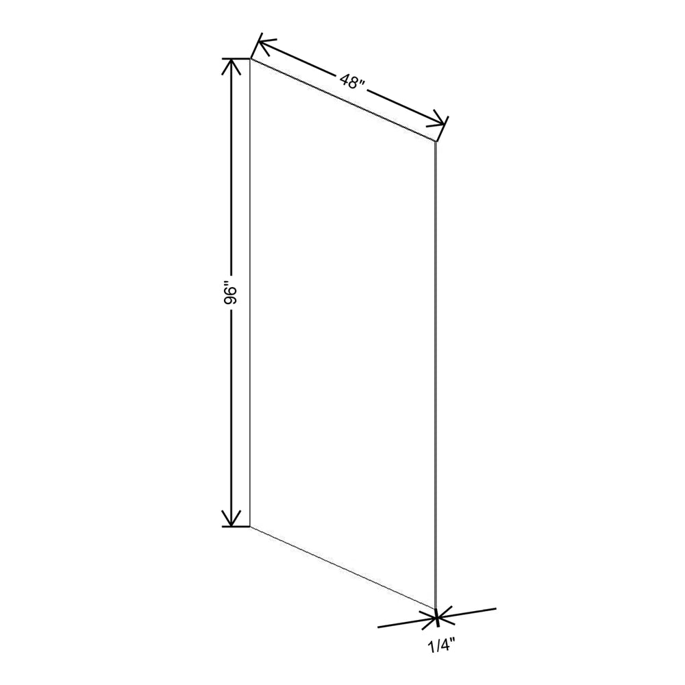 CNC Luxor Espresso 1/4 " W X 96" H X 48" D Plywood Panel