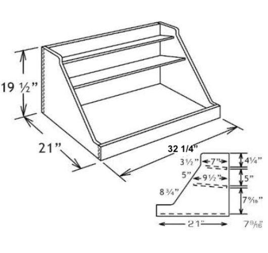 POK36 - Assembled Toffee Shaker - Accessory - POT & PAN ROLL OUT KIT FOR B36 - 32 1/4" X 19" X 21"