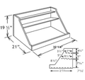 POK36 - Assembled Cream White Shaker - Accessory - POT & PAN ROLL OUT KIT FOR B36 - 32 1/4" X 19" X 21"