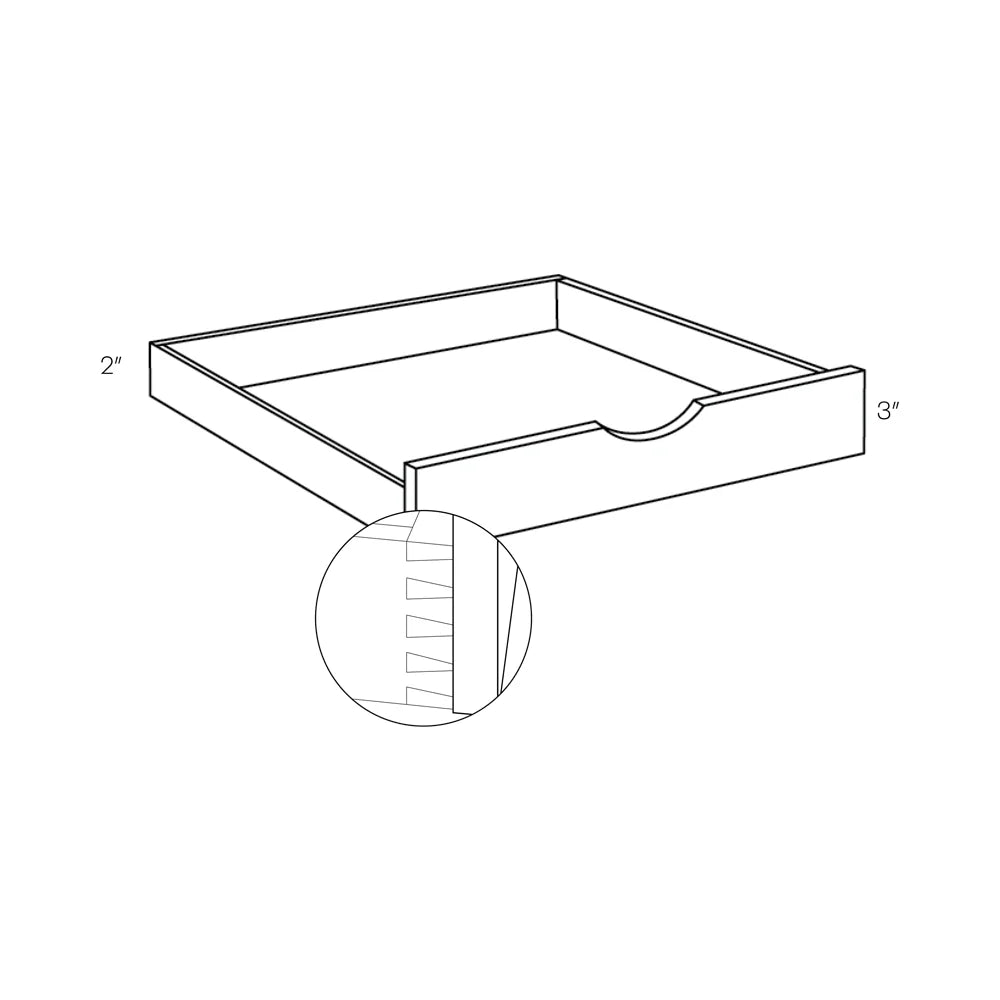 CNC Classic Milano Pine 12" W Pull Out Shelf