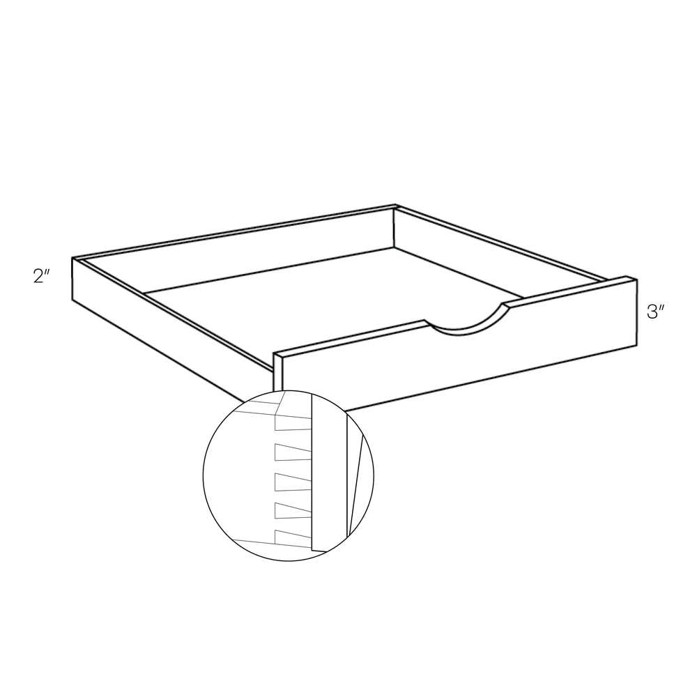 CNC Luxor White 30" W Pull Out Shelf