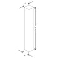 CNC Classic Highland White 5" W X 34 1/2" H X 5" D Larger Post