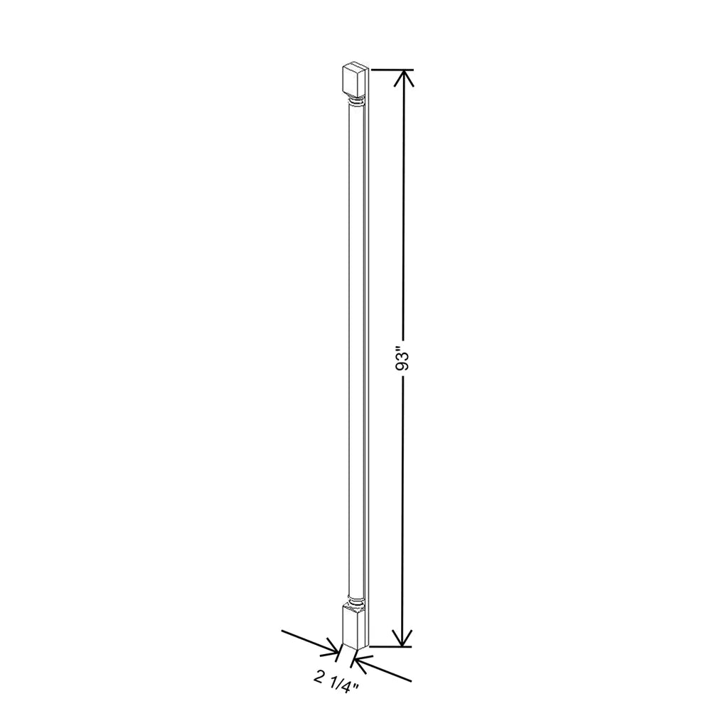 Fabuwood Allure Galaxy Cloud White 3" W X 93" H X 1 1/2" D Plain Tall Pilaster