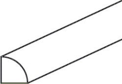QRM8 - Assembled Toffee Shaker - Quarter Round Molding - 3/4" thick 3/4" wide 96" long