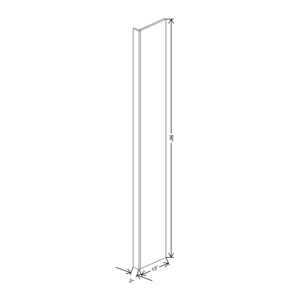 Fabuwood Ovela Catalina Cashmere Gloss 3" W X 96" H X 13" D Refrigerator End Panel