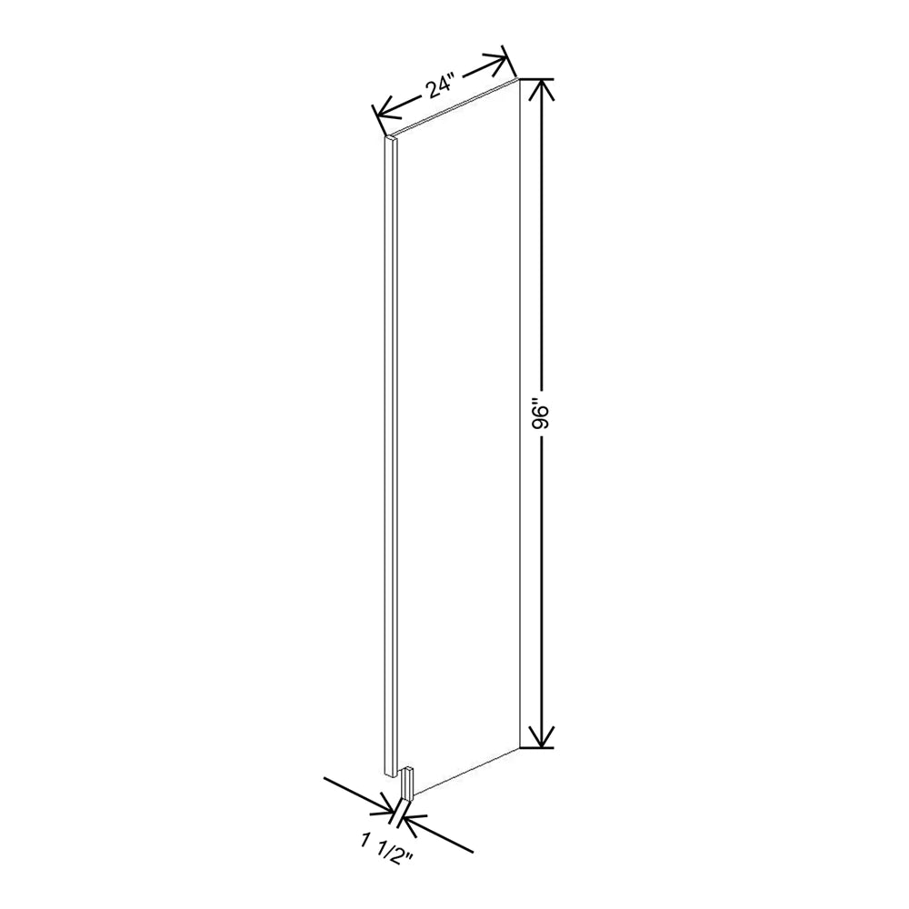 CNC Concord Fashion Ocean 1 1/2" W X 96" H X 24" D Refrigerator End Panel