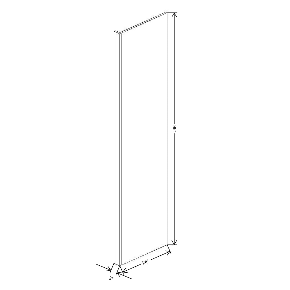 Fabuwood Ovela Catalina Woodline 4 3" W X 96" H X 24" D Refrigerator End Panel